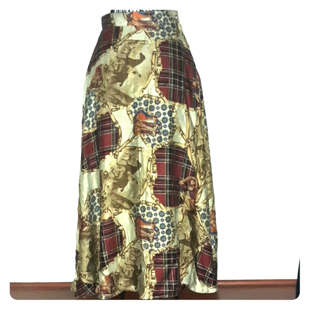 Horse and plaid skirt